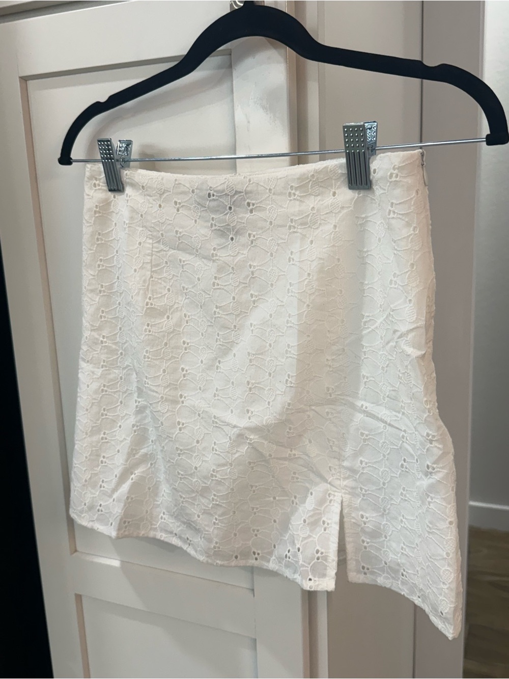 Forever 21 White Eyelet Mini Skirt